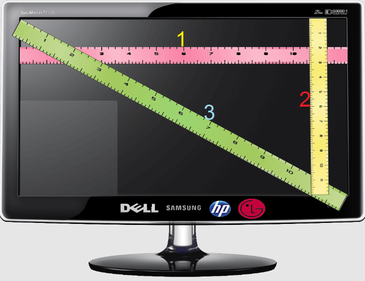 How do you measure computer monitor screen size